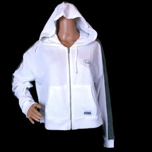 PINK Victoria Secret Women Zip-up Hoodie L